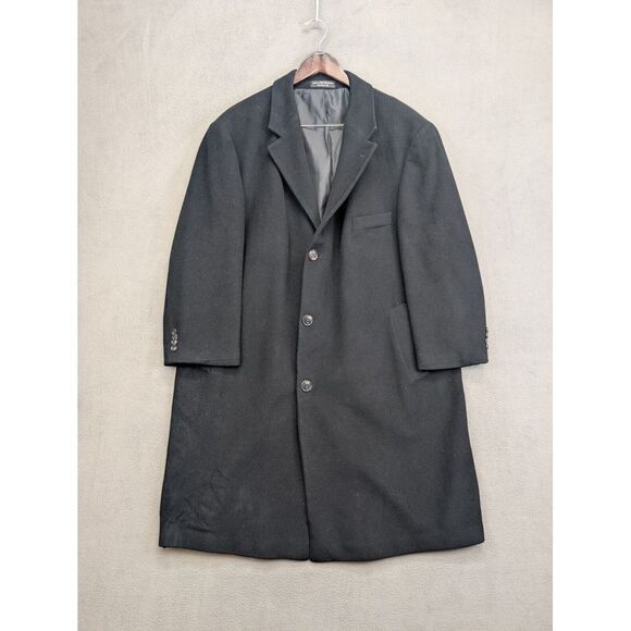 Ralph Lauren Men's Vintage 100% Cashmere Overcoat Black 48R